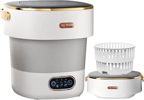 Miniatura 7 de Lavadora portátil, mini lavadora -20L mejorada con cesta giratoria, lavadora plegable de ropa interior, bebé y ropa pequeña, adecuada para el hogar