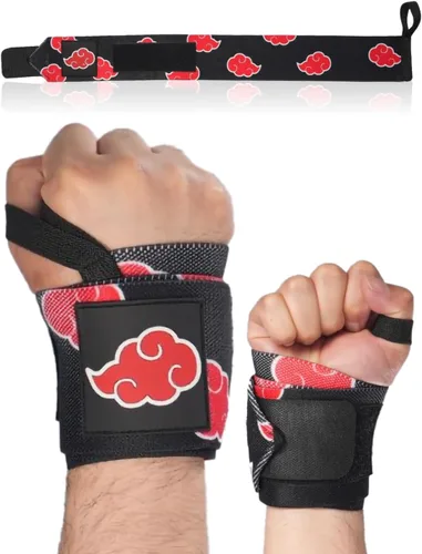 Correas de muñeca de anime de 24" para hombres y mujeres - 1 par cada uno, accesorios de gimnasio que apoyan el levantamiento de pesas y mejoran el