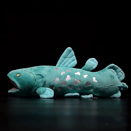 Miniatura 2 de Juguete de peluche de pez celacanto de simulación – Juguetes de peluche realistas azules de 16 pulgadas, súper suaves y realistas, muñecas de pez