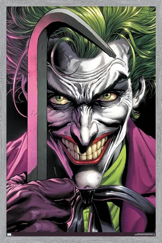 Miniatura 17 de Trends International DC Comics The Joker - Póster de pared con barra de palanca, 22.4 pulgadas de largo x 14.7 pulgadas, versión enmarcada en blanco