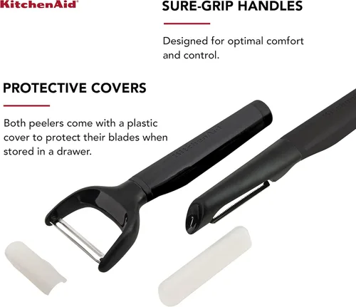 Miniatura 4 de KitchenAid Universal Euro Y Pelador, Juego De 2, Negro