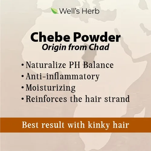 Miniatura 6 de Well's - Aceite de ricino negro jamaicano infundido con polvo Chebe (ligero) 4 onzas líquidas 100% natural Mejora la densidad del cabello Nutre