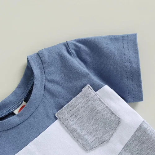 Miniatura 74 de Conjunto de camiseta de manga corta para bebé niño y niña, camiseta de manga corta, pantalones cortos casuales, ropa para recién nacidos, 6, 12, 18