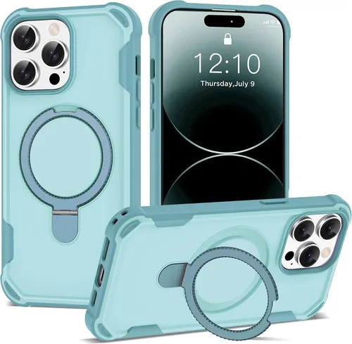 Miniatura 58 de Funda compatible con iPhone 12 y 12 Pro de 6.1 pulgadas con soporte de anillo magnético [protección militar contra caídas] [compatible con MagSafe]