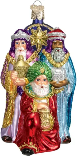 Miniatura 16 de Old World Christmas - Adornos de vidrio soplado para el árbol de Navidad, regalos espirituales, viaje a Egipto, decoración de navidad artesanal