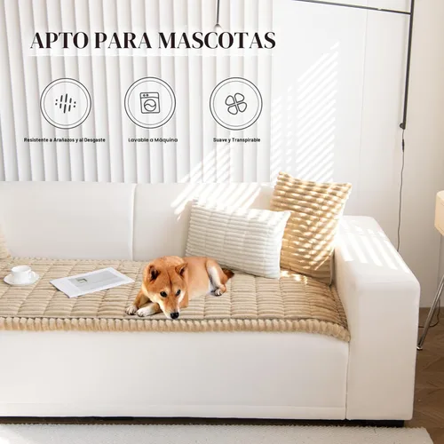 Miniatura 2 de ZQFFB Funda para Sofá de Mascotas para Perros Lavable Antideslizante Protector para Mascotas Alfombrilla para Sofás y Sillones Café