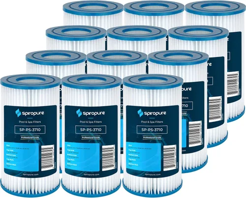 SpiroPure Repuesto para Intex 29000E 59900E Tipo A 58631 59900 Unicel C-4607 Coleco F-120 Aqua Leisure Tamaño 2 Pleatco PC7-120 FC-3710 Cartucho de