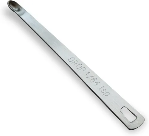 1 pieza 1/64 Cucharadita (1/64cucharadita, 0.08ml, Gota) Cuchara de Medición Única Pequeña, Pequeñas Cucharas de Medición Individuales de Acero