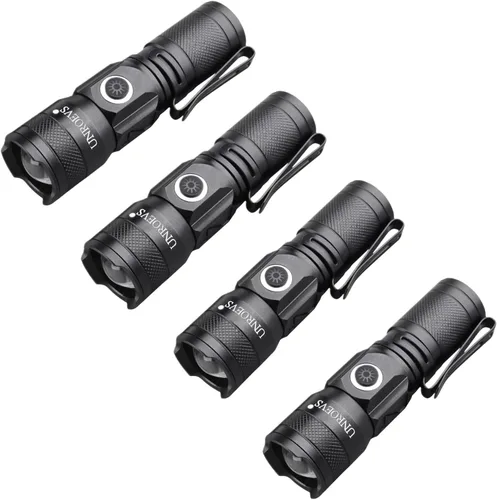 Miniatura 9 de UNROEVS Mini linterna recargable con imán, linternas de bolsillo de alto lúmenes con clip, luz LED compacta de 1200 lúmenes, pequeña luz y largo