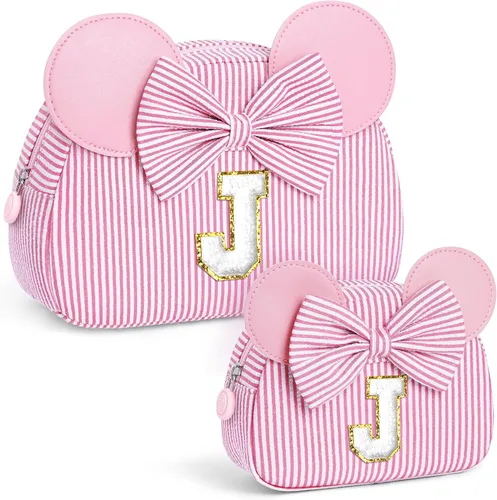 Miniatura 48 de Regalos de Navidad para niñas, bolsa de maquillaje con inicial, bolsas de cosméticos, bolsa de maquillaje de viaje, regalos de cumpleaños Azul