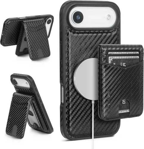 Miniatura 114 de SkyEagle Magsafe - Funda magnética 2 en 1 desmontable para iPhone 11 Pro Max con tarjetero, para mujeres y hombres, piel sintética con bloqueo RFID