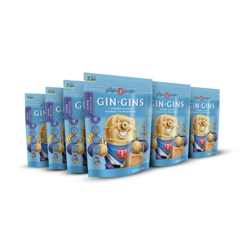 Miniatura 15 de GIN GINS - Caramelo duro de jengibre de doble fuerza – Caramelo 100% natural de The Ginger People – Golosinas saludables envueltas individualmente