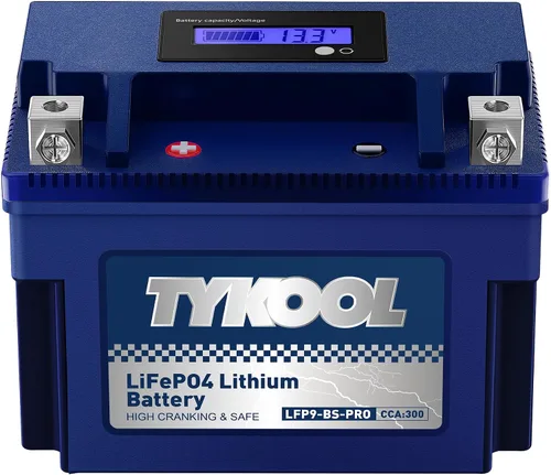 Miniatura 11 de TYKOOL YTX4L-BS-Pro Batería de litio de alto rendimiento para motocicleta, 180CCA 12.8V 3Ah LiFePO4, batería para deportes de motor, con BMS