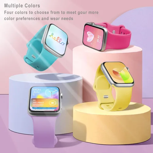 Miniatura 2 de Banda deportiva compatible con Apple Watch de 38, 40, 41, 42, 44, 45, 46 y 49 mm, unisex, correa de repuesto de silicona suave para iWatch, Series