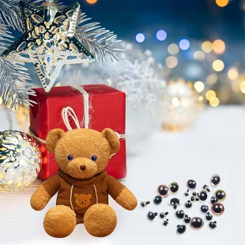 Miniatura 6 de 80 ojos de seguridad de 0.39 a 0.99 pulgadas para Amigurumi, ojos para manualidades con arandelas, ojos de animales de peluche para bricolaje
