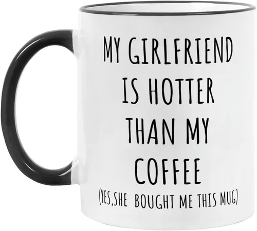 Miniatura 9 de Fatbaby Taza de café con texto en inglés "Best Boyfriend in the Galaxy", divertido regalo de cumpleaños, día de San Valentín, Navidad, para novio