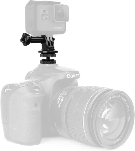 Miniatura 2 de Anwenk Adaptador de montaje para cámara compatible con GoPro Adaptador GoPro Hero 7 6 5 4 Fijación en cámara Gopro DSLR o fotografía de luz de anillo