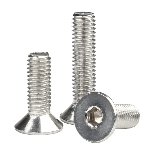 Tornillos de cabeza plana M3-0.020 x 0.157 in, acero inoxidable 18-8 (304), acabado brillante, unidad de enchufe Allen, tornillos de máquina