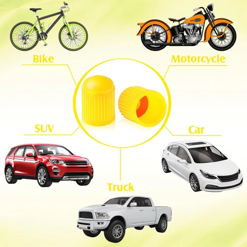 Miniatura 26 de Outus 20 tapas de vástago de válvula de neumático, tapas universales de plástico para vástagos de válvula de automóvil, bicicletas, automóviles