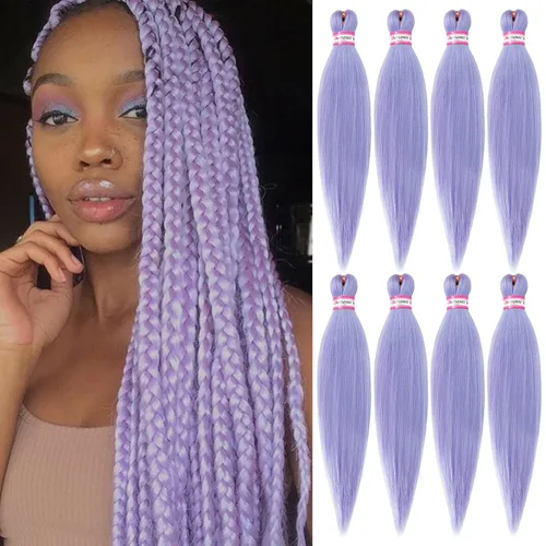 Miniatura 95 de Extensiones de cabello para trenzar preestiradas, color negro, 12 pulgadas, 8 paquetes de cabello natural para trenzar, fácil trenza, ajuste de agua