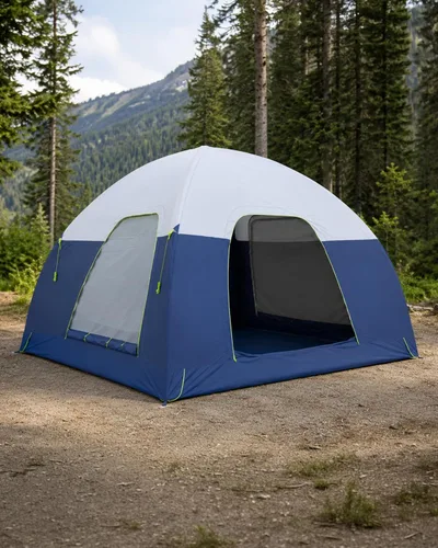 Miniatura 11 de CORANI Tiendas inflables de 14.1'x6.5'x9' para acampar, tienda de aire inflable portátil para 6/8/10 personas, impermeable, resistente al viento