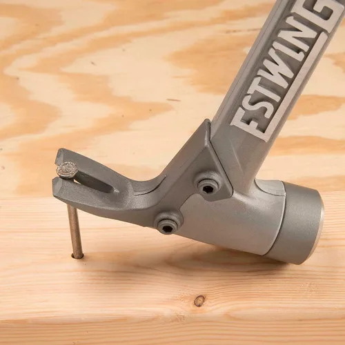 Miniatura 7 de Estwing AL-PRO - Martillo de carpintero de aluminio, 14 oz, garra recta con cara lisa y mango reductor de impactos - ALBL, azul