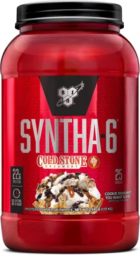 Miniatura 10 de BSN SYNTHA-6 Proteína de suero de leche en polvo con caseína micelar, aislado de proteína de leche, sabor a masa para pastel de chocolate, 48