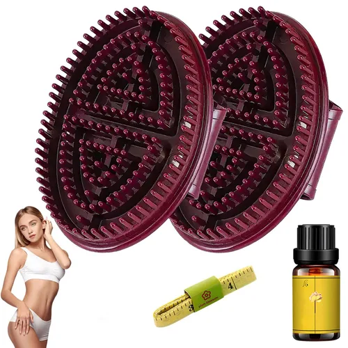 Meridian Brush Massage, 2 cepillos de masaje para masaje de spa de cuerpo completo, relajación, meridiano de acupresión, masaje del cuero cabelludo,