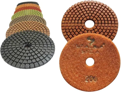Miniatura 22 de Grit 50 4" Diamond Pulir Pads Premium Grado Mojado Flexible 3 MM Alto