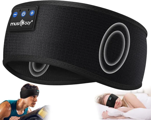 Miniatura 14 de MUSICOZY Auriculares Bluetooth 5.4 con Diadema para Deportes y Sueño, Máscara para los Ojos Inalámbrica para Dormir con Auriculares para Personas