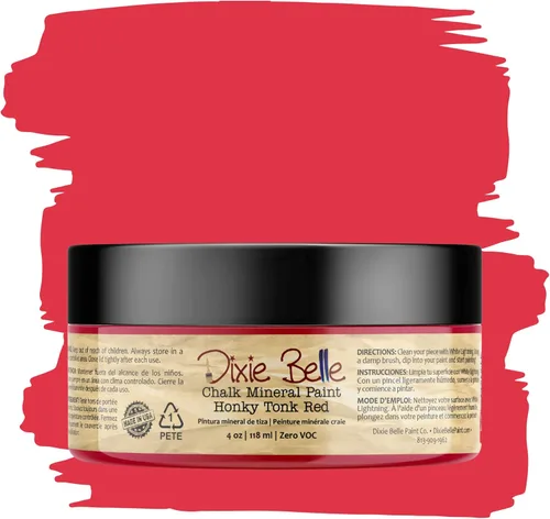 Miniatura 167 de Dixie Belle Paint Company - Pintura con acabado de tiza para muebles, color negro (Caviar), 1 galón, 128 fl oz, pintura mineral color rosa intenso