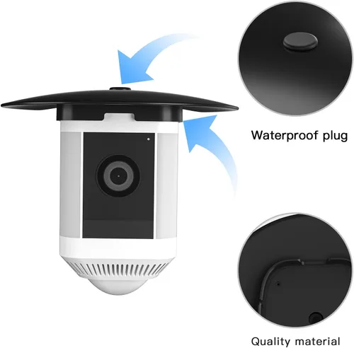 Miniatura 4 de HOLACA Cubierta de cámara con sombra de lluvia solar para cámara Spotlight Plus, funda protectora para protección contra rayos UV resistente, fácil