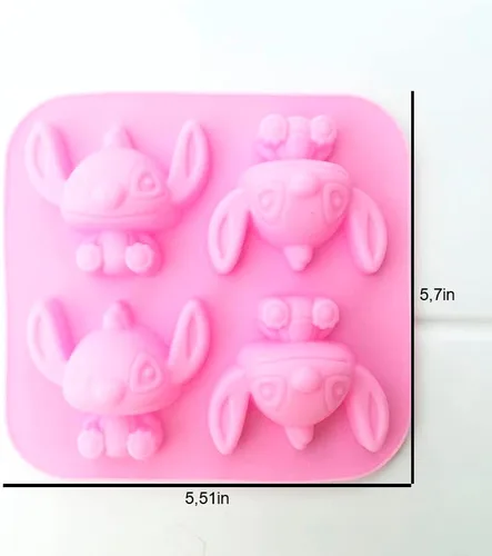 Miniatura 4 de INKU - Molde de silicona de 4 cavidades para bricolaje, moldes de fondant, dulces, chocolate, bandeja para tartas, chocolates 3D, dulces duros