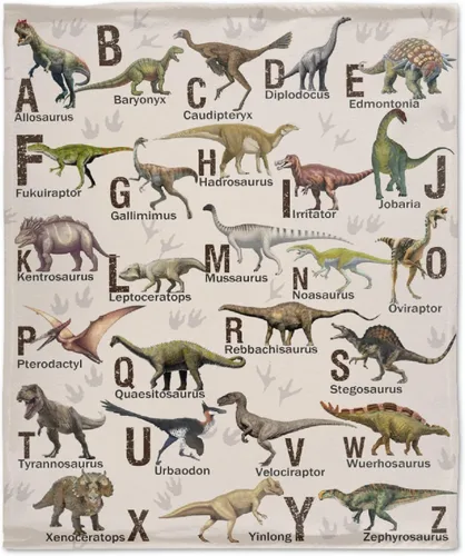 Miniatura 12 de Manta de dinosaurio para regalo, manta de franela ultra suave y acogedora, manta de forro polar ligera y mullida, manta de felpa cálida para sofá