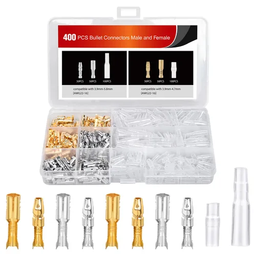 Miniatura 8 de Nilight 50047R - Juego surtido de conectores de terminales de crimpado eléctricos de calibre 110 Uds. de nailon con aislamiento para mujer