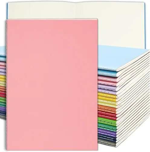 Paquete de 24 libros en blanco para niños - 5.5" x 8.3", 60 páginas - Diarios pequeños al por mayor, cuadernos para niñas para dibujar y escribir,