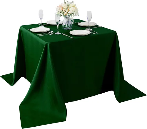 Miniatura 69 de Cupuamon - Mantel rectangular de 60 x 84 pulgadas, tela de poliéster lavable para decoración de bodas, fiestas, cenas y banquetes