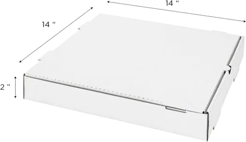 Miniatura 7 de Karat Cajas de pizza de 20,3 x 20,3 cm [paquete de 50] Cajas corrugadas de impresión roja clásica Ventiladas, resistentes a la grasa, duraderas