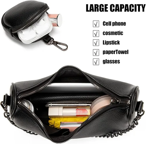 Miniatura 6 de Bolsos tipo Hobo pequeños para mujer bolsa de hombro suave multiusos ligera retro con monedero 2 piezasjuego