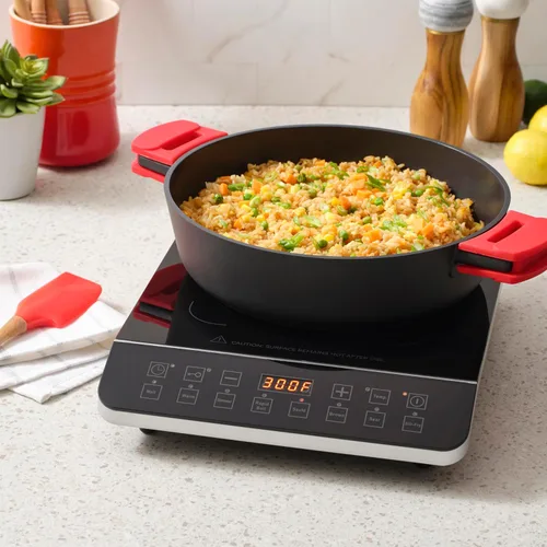 Miniatura 2 de Zavor Onyx - Placa de inducción, quemador eléctrico con 8 botones de inicio rápido, quemadores de bajo consumo para cocinar hasta un 50% más rápido