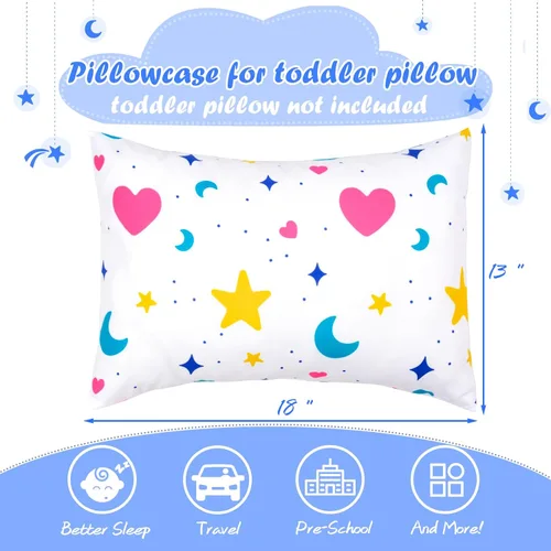 Miniatura 106 de UOMNY - Juego de 2 fundas de almohada para niños, 100 % algodón, funda de almohada, para almohadas de 5.1 x 7.1 pulgadas Búho