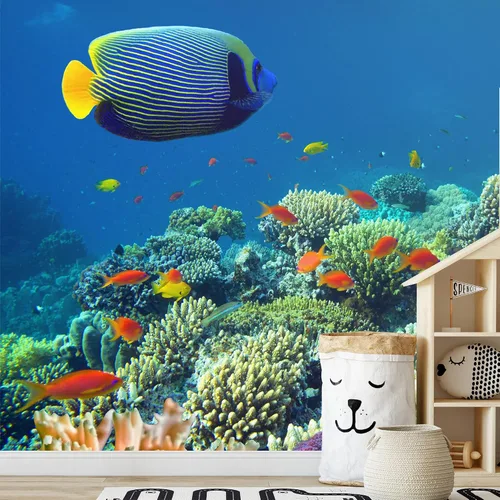 Miniatura 9 de wall26 - Mural de pared grande - Paisaje estilo pintura al óleo con cielo reflejado en la superficie del agua tranquila Papel pintado de vinilo