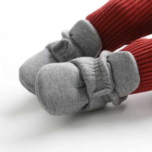 Miniatura 2 de HsdsBebe Botines unisex con forro polar para bebé, antideslizantes, suela suave, calcetines cálidos para invierno
