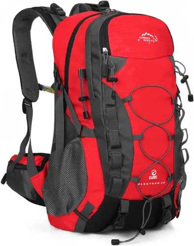 INOXTO Mochila de senderismo ligera 35L/40L Mochila de día de senderismo con cubierta impermeable contra lluvia para viajes, camping al aire libre