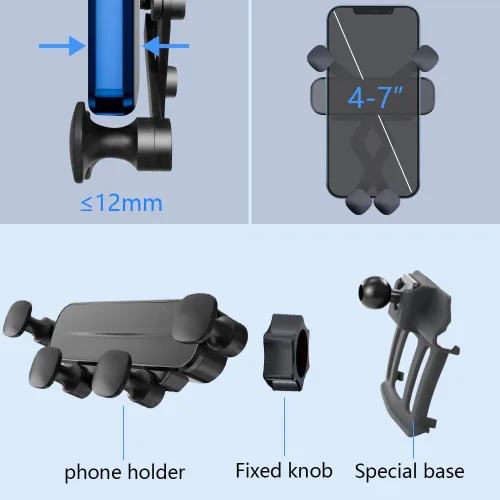 Miniatura 6 de Soporte de teléfono de coche para Nissan Rogue SUV 2014-2020, Nissan Rogue Sport 2017-2022, accesorios de automóvil, decoración interior, soporte
