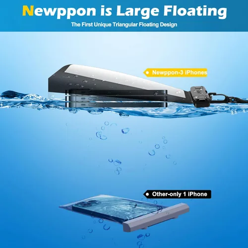 Miniatura 4 de Paquete de 4 bolsas flotantes impermeables para teléfono – Funda universal grande flotante a prueba de agua – Soporte flotante transparente