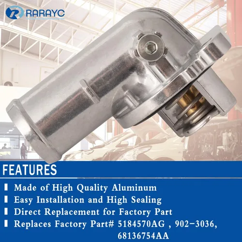 Miniatura 3 de 902-3036 Reemplazo de la carcasa del termostato del refrigerante del motor de aluminio para Chrysler 200 Town & Country Dodge Avenger Journey Ram