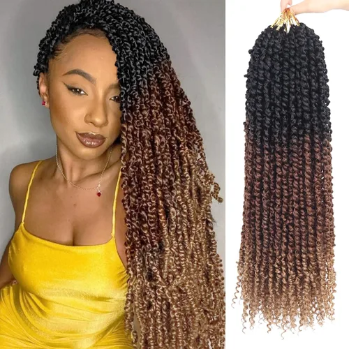 Miniatura 77 de Bileaf Cabello de Ganchillo Passion Twist Pre-retorcido de 10 Pulgadas, 8 Paquetes de Ganchillo Passion Twist, Cabello Corto Passion Twist