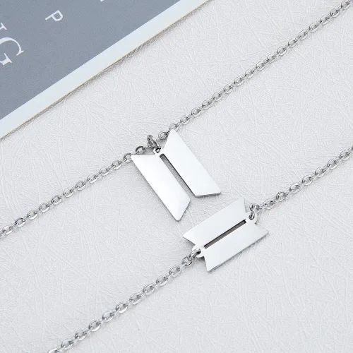 Miniatura 5 de KPOP BTS Bangtan - Juego de regalo de joyería para niños, para el ejército, V JUNGKOOK JIMIN JIN JHOPE SUGA RM, collar de acero de titanio, anillo