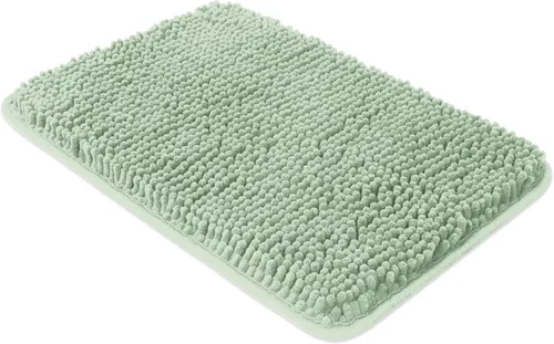 Miniatura 237 de Yeaban Alfombra de pasillo de baño de 24 x 72 pulgadas, antideslizante, alfombra de baño larga de felpilla gruesa, absorbente y lavable, alfombra